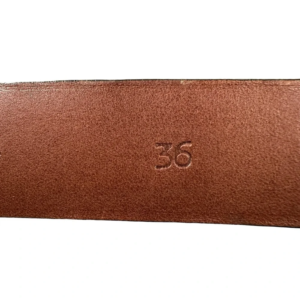 Bespoke Brown Genuine Crocodile Mens Belt Size 36 Made in USA Dress Belt